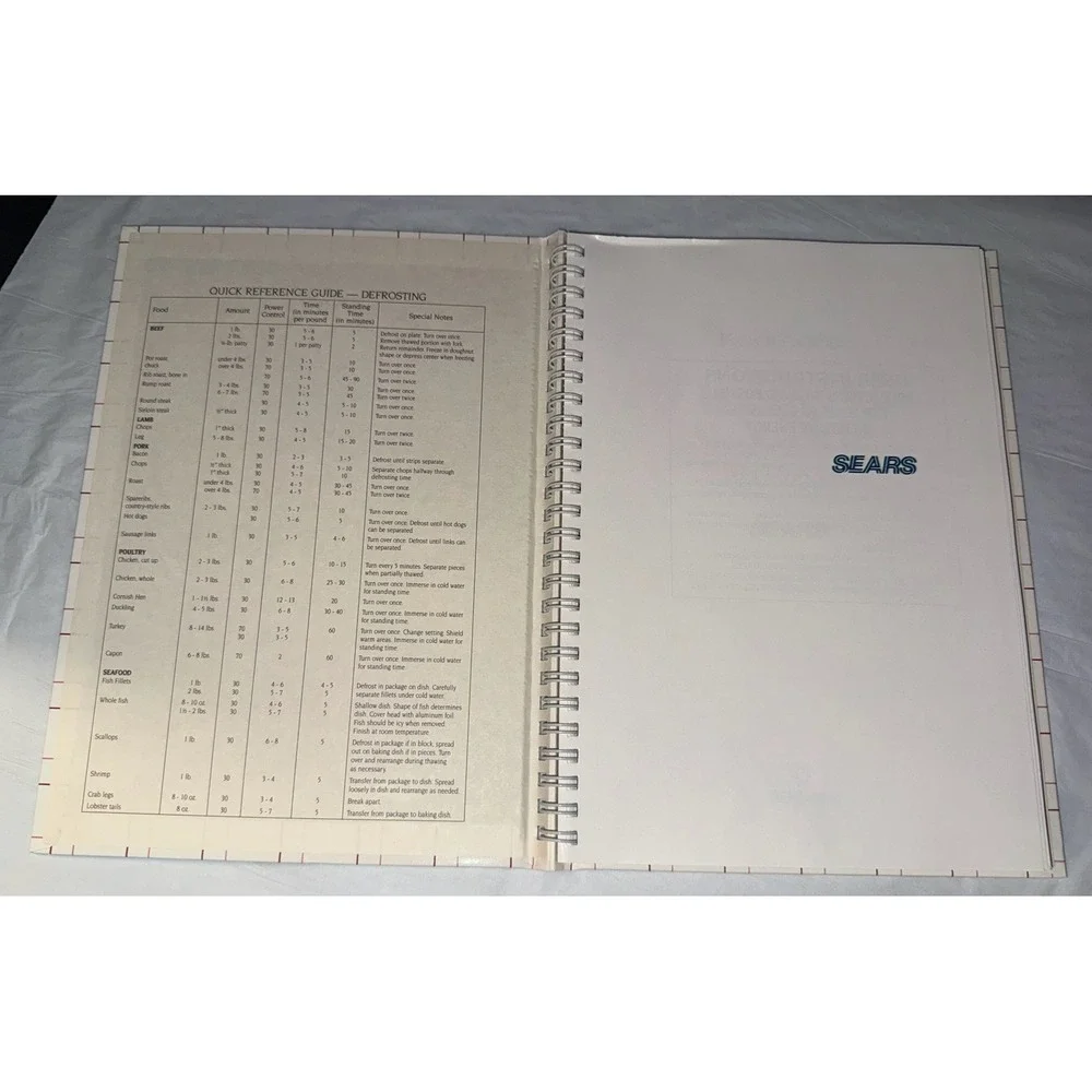 Kenmore Microwave Cooking Spacemaster Cookbook Sears Vintage Spiral Bound Pink
